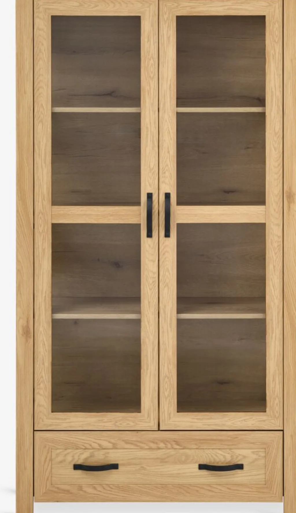 Vitrinas|Vitrinas>JYSK JUNGENVitrina JUNGEN 2 puertas 1 cajón color roble cálido