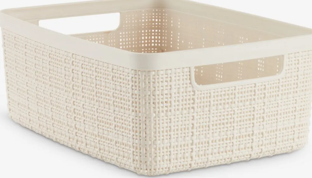 Todas Las Cestas|Almacenaje De Plástico>JYSK JUTECesta JUTE 4,5L plástico blanco crudo