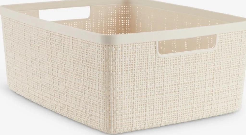 Todas Las Cestas|Almacenaje De Plástico>JYSK JUTECesta JUTE 12L plástico blanco crudo