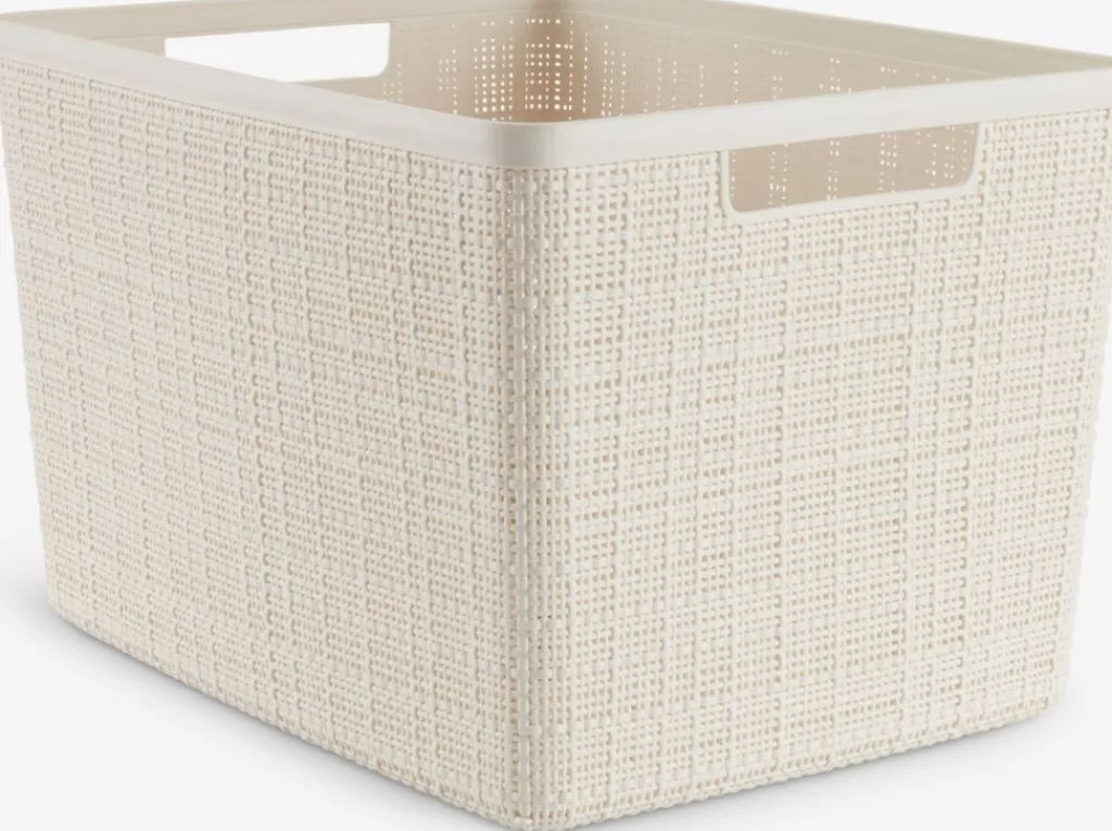 Todas Las Cestas|Almacenaje De Plástico>JYSK JUTECesta JUTE 20L plástico blanco crudo