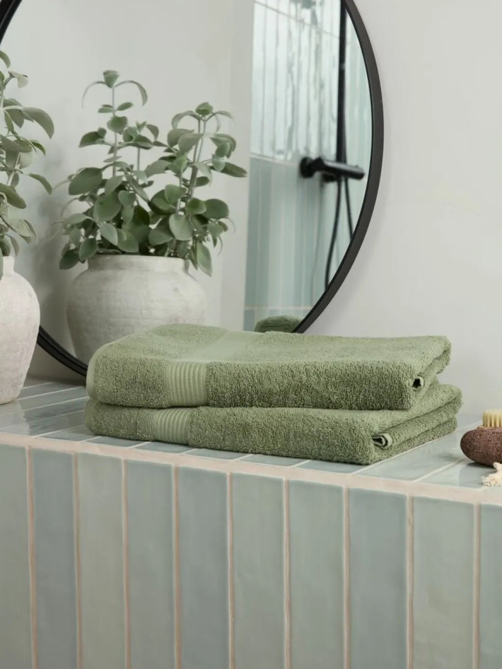 Toallas De Lavabo|Toallas De Manos>KRONBORG KARLSTADGOLDToalla de mano KARLSTAD 50x100 Verde militar