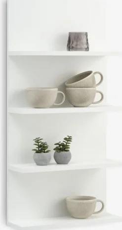 Baldas|Baldas>JYSK KARSTOFTEstante de pared KARSTOFT 4 estantes blanco
