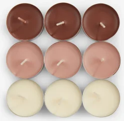 Velas Aromáticas>JYSK KENNIVelas pequeñas KENNI 18 unidades vainilla Beige, Marrón, Marrón oscuro