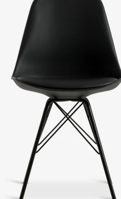 Sillas De Comedor>JYSK KLARUPSilla de comedor KLARUP polipiel negro/negro