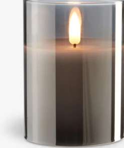 Velas LED>JYSK KLAUSVela pilar LED KLAUS Ø8xA10cm gris