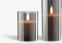 Velas LED>JYSK KLAUSVela pilar LED KLAUS Ø8xA10cm gris