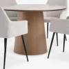 Mesas De Comedor|Conjuntos De Comedor>JYSK KLIPLEV + PURHUSMesa KLIPLEV Ø120 roble natural+4 sillas PURHUS blanco crudo