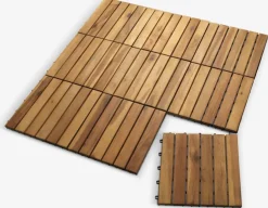 Decoración De Jardín>JYSK KNEKKANDBaldosa exterior KNEKKAND A30xL30 madera dura 9 unidades