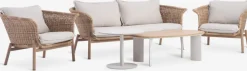 Conjuntos Mesa Y Sillas De Jardín|Muebles De Jardín>JYSK KOEPINGConjunto muebles jardín KOEPING 4,5 plazas natural