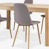Mesas De Comedor|Conjuntos De Comedor>JYSK KORSKRO + JONSTRUPMesa KORSKRO L200/326 roble natural + 4 sillas JONSTRUP gris