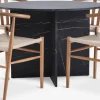 Mesas De Comedor|Conjuntos De Comedor>JYSK KRONDAL + GUDERUPMesa KRONDAL Ø110 mármol + 4 sillas GUDERUP roble/natural