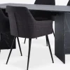 Mesas De Comedor|Conjuntos De Comedor>JYSK KRONDAL + PURHUSMesa KRONDAL L180 mármol + 4 sillas PURHUS gris/negro