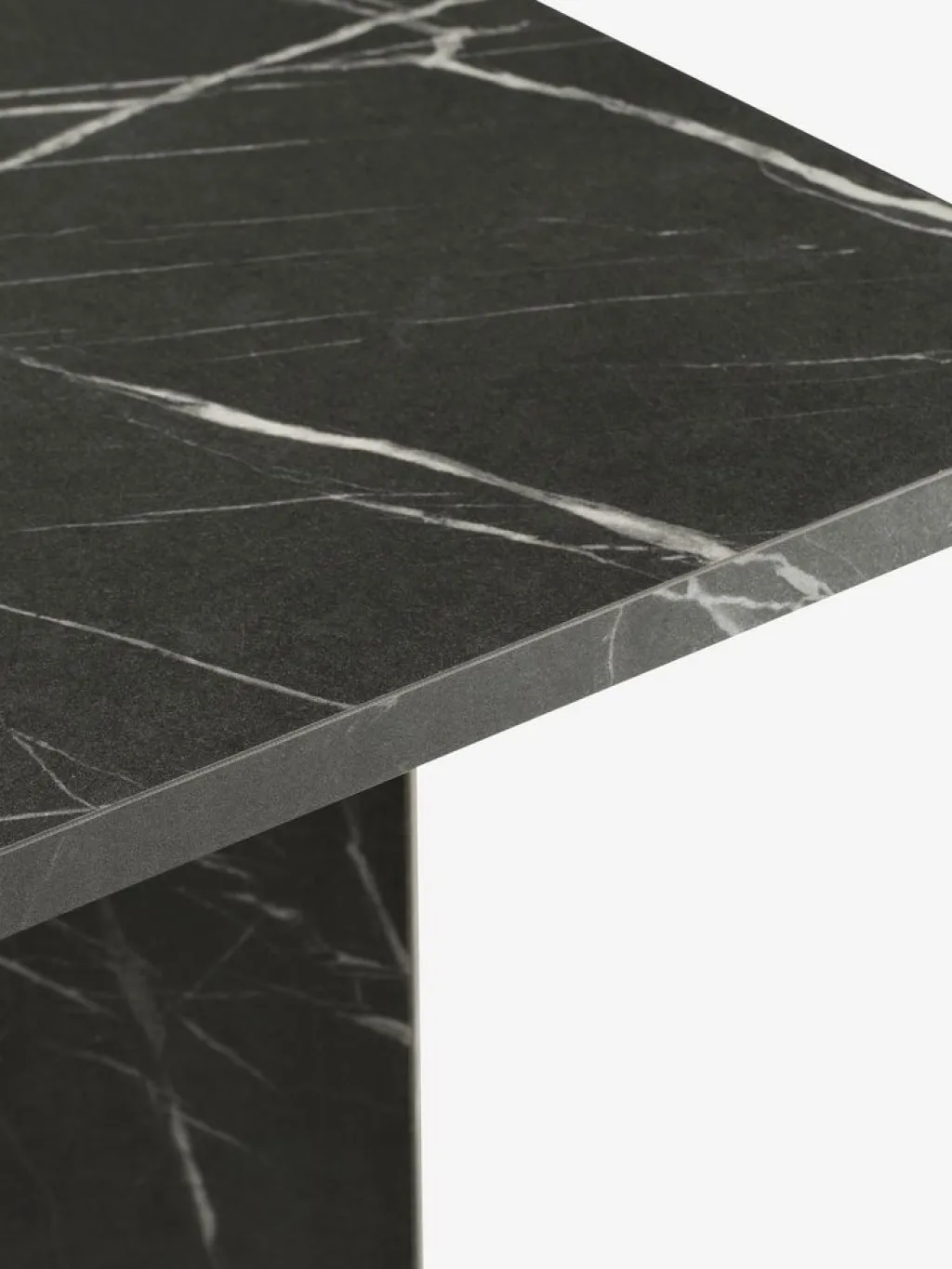 Mesas De Comedor>JYSK KRONDALMesa de comedor KRONDAL 90x180 color mármol negro Negro+Mármol