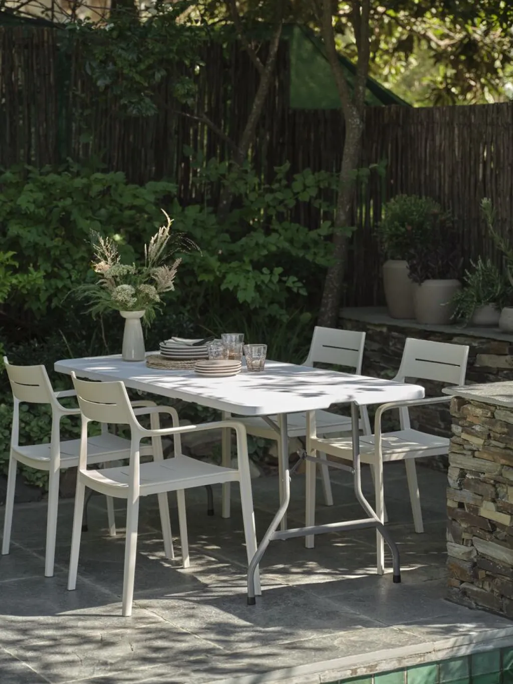 Mesas De Camping|Mesas De Jardín>JYSK KULESKOGMesa plegable KULESKOG A75xL180 blanco