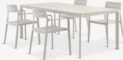 Conjuntos Mesa Y Sillas De Jardín>JYSK KUMLA + INGSTRUPMesa KUMLA L200 + 4 sillas INGSTRUP beis Beige