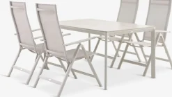 Conjuntos Mesa Y Sillas De Jardín>JUTLANDIA KUMLA + LOMMAMesa KUMLA L150 + 4 sillas LOMMA beis