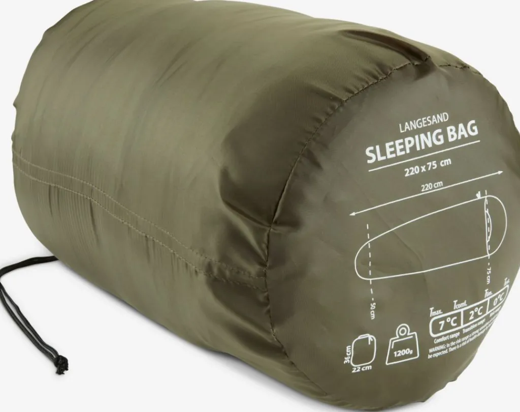Sacos De Dormir>JYSK LANGESANDSaco de dormir LANGESAND A75xL220 caqui