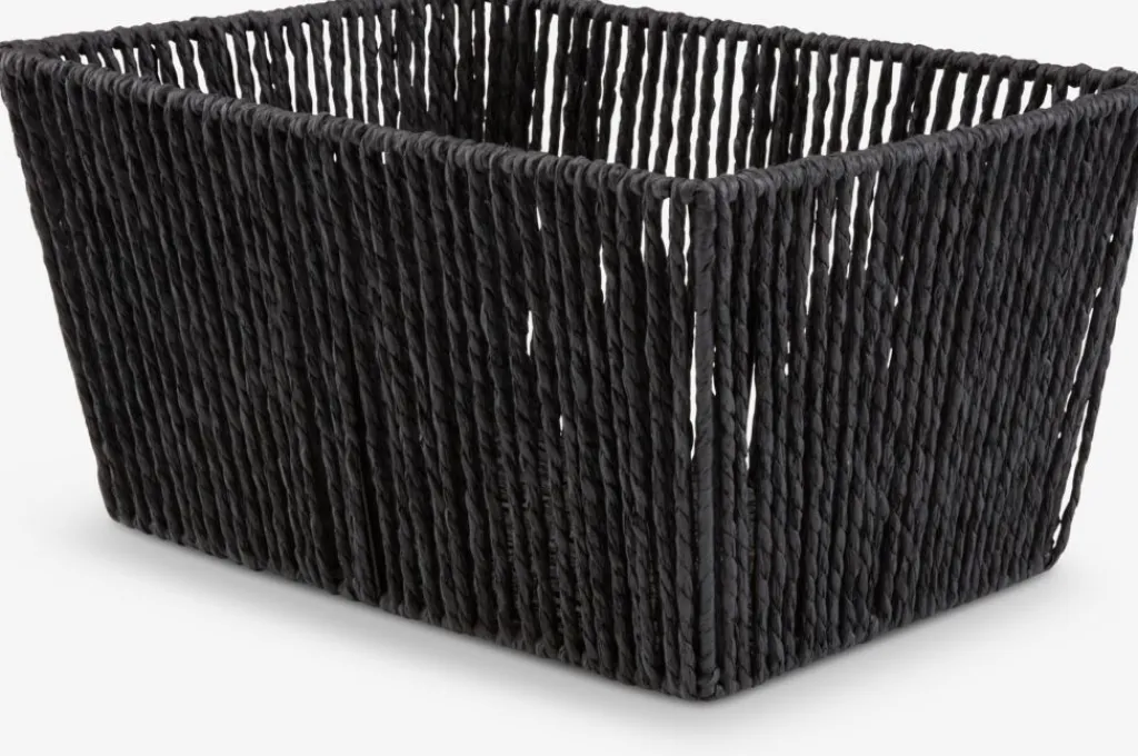 Todas Las Cestas|Cestas Y Cajas>JYSK LARSEMILCesta LARSEMIL A23xL33xA17cm Negro