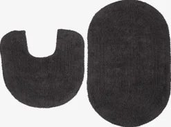 Alfombras De Baño>JYSK LERDALABASICJuego de alfombrillas de baño LERDALA 2 unidades antracita Gris antracita