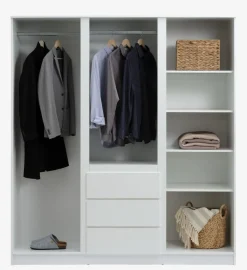 Armarios|Todos Los Armarios>JYSK LIMFJORDENArmario LIMFJORDEN 180x200 combi Blanco
