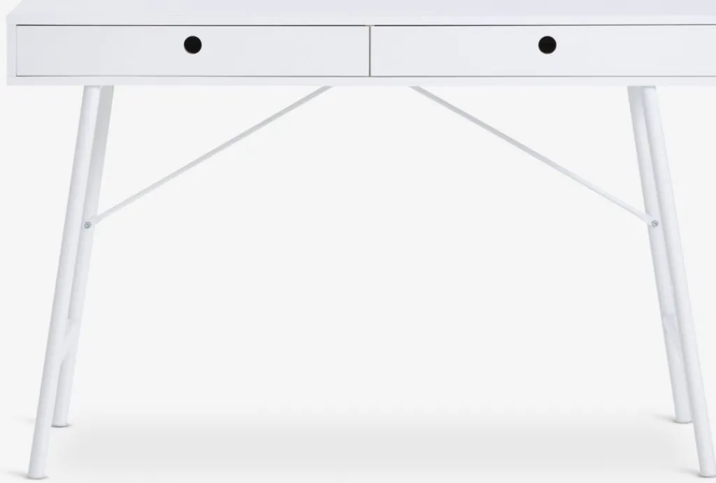 Escritorios|Escritorios Elevables>JYSK LINDVEDEscritorio LINDVED 48x120 2 cajones Blanco