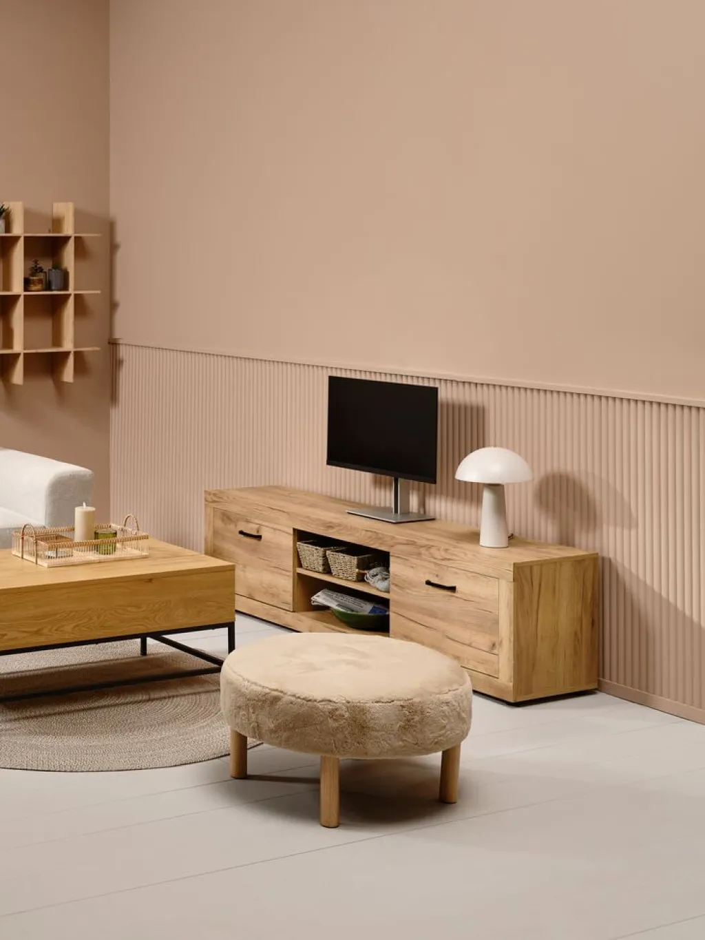 Muebles De TV>JYSK LINTRUPMueble TV LINTRUP 2 puertas color roble salvaje natural
