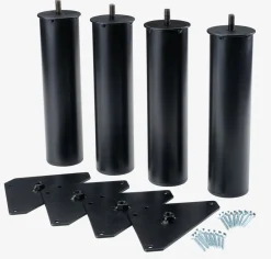 Patas Para Somier>JYSK LOFJORDENPatas de cama Ø5xA23cm LOFJORDEN acero negro 4 unidades
