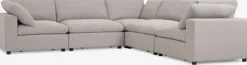2 Plazas|3 Plazas>JYSK LYBYSofá modular LYBY 5 plazas rinconero tela arena
