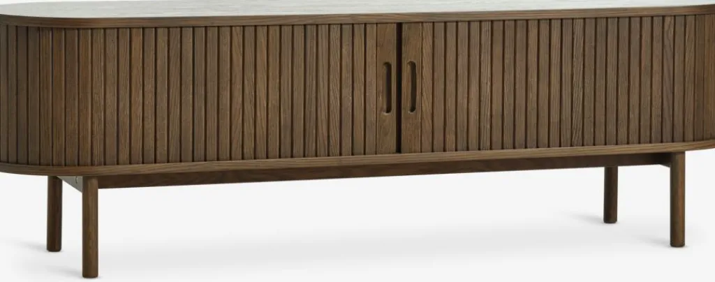 Muebles De TV>Royal Oak LYNGVIGMueble TV LYNGVIG 160cm 2 puertas persiana Roble oscuro