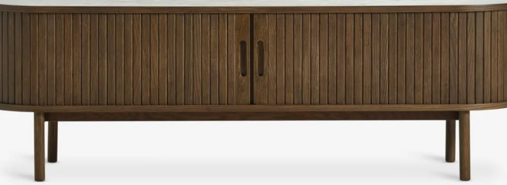 Muebles De TV>Royal Oak LYNGVIGMueble TV LYNGVIG 160cm 2 puertas persiana Roble oscuro