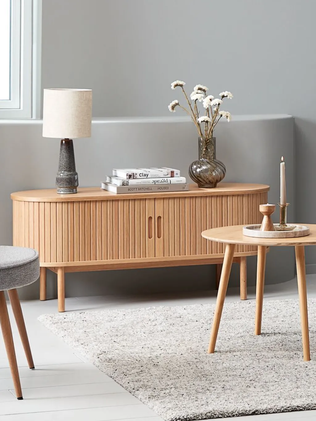 Muebles De TV>Royal Oak LYNGVIGMueble TV LYNGVIG 120cm 2 puertas persiana Roble natural