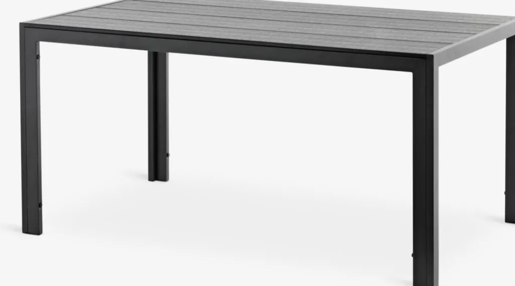 Conjuntos Mesa Y Sillas De Jardín>JYSK MADERUP + KRISTIANSTADMesa MADERUP L150 negro + 4 sillas KRISTIANSTAD verde