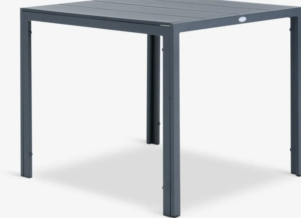 Conjuntos Mesa Y Sillas De Jardín>JYSK MADERUP + KRISTIANSTADMesa MADERUP L90 negro + 4 sillas KRISTIANSTAD verde