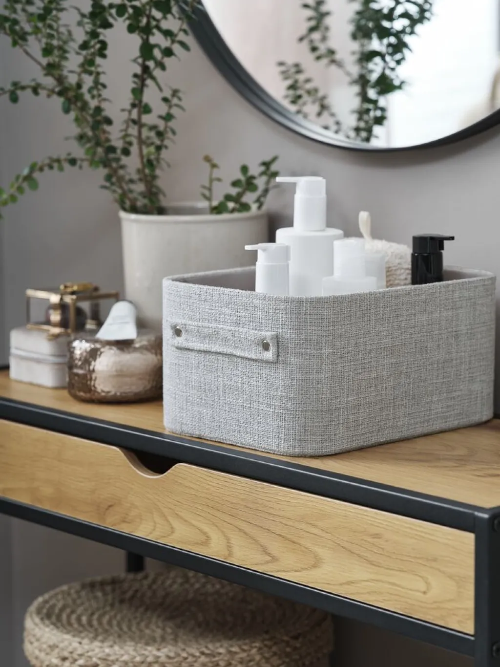 Todas Las Cestas|Cestas Y Cajas>JYSK MALTECesta MALTE A20xL26xA13cm Gris