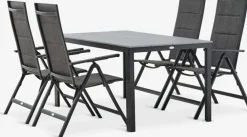 Conjuntos Mesa Y Sillas De Jardín>JUTLANDIA MARIELYST + MYSENMesa MARIELYST L150 + 4 sillas MYSEN gris