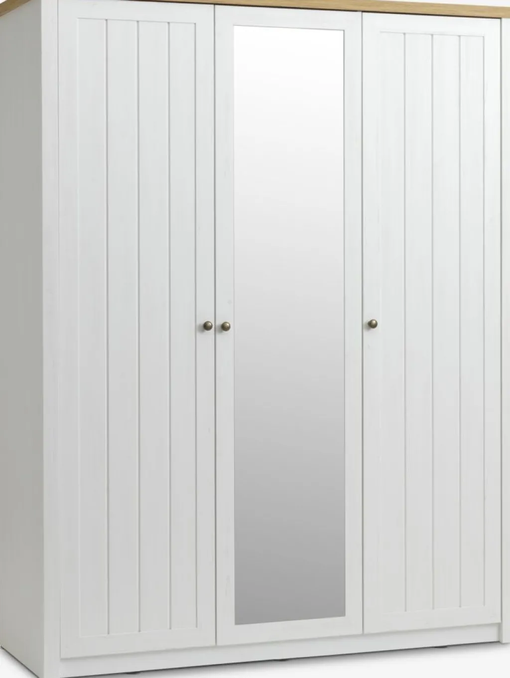 Armarios|Todos Los Armarios>JYSK MARKSKELArmario MARKSKEL 162x210 blanco/color roble salvaje natural