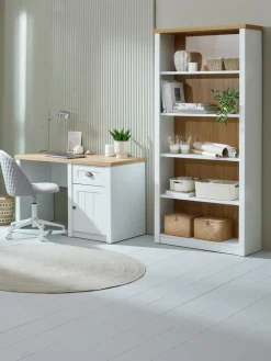 Estanterias Y Librerías|Estanterias Y Librerías>JYSK MARKSKELLibrería MARKSKEL 5 estantes blanco/color roble salvaje