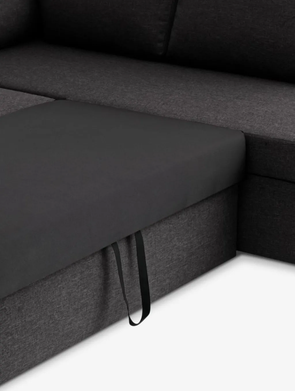 Sofás Cama|Sofás Cama>JYSK MARSLEVSofá cama rinconera MARSLEV tela gris oscuro