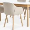 Mesas De Comedor|Conjuntos De Comedor>JYSK MARSTRAND + ADSLEVMesa MARSTRAND L200/280 blanco + 4 sillas ADSLEV beis