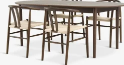 Mesas De Comedor|Conjuntos De Comedor>JYSK MARSTRAND + GUDERUPMesa MARSTRAND L200/280 +4 GUDERUP Roble oscuro
