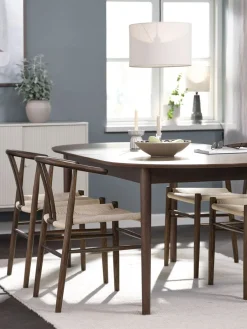Mesas De Comedor|Conjuntos De Comedor>JYSK MARSTRAND + GUDERUPMesa MARSTRAND L200/280 +4 GUDERUP Roble oscuro