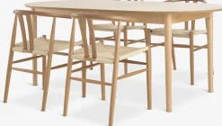 Mesas De Comedor|Conjuntos De Comedor>JYSK MARSTRAND + GUDERUPMesa MARSTRAND L200/280 + 4 GUDERUP roble Roble natural
