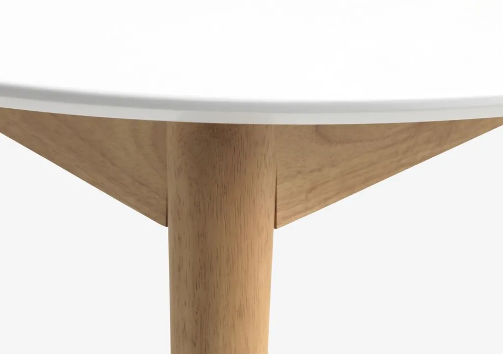Mesas De Comedor>JYSK MARSTRANDMesa de comedor MARSTRAND Ø110/110x200 blanco/natural Blanco+Natural
