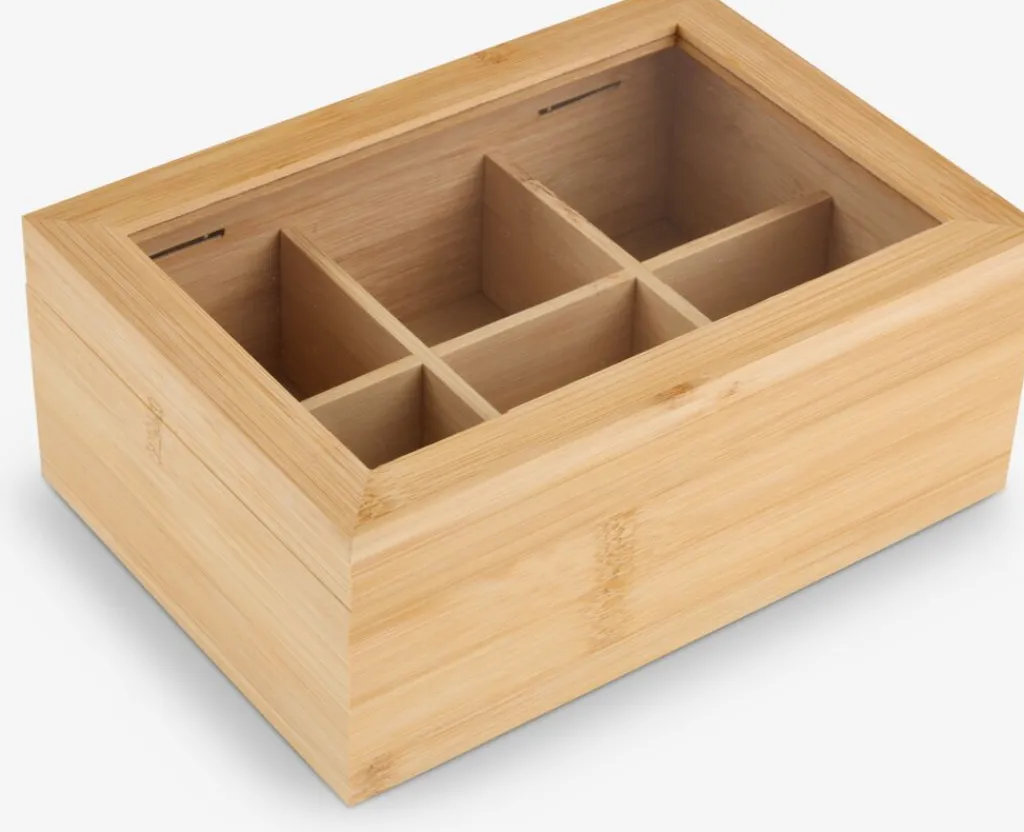 Accesorios De Cocina>JYSK MATHIASCaja de té MATHIAS A16xL23xA9cm natural