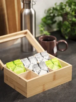 Accesorios De Cocina>JYSK MATHIASCaja de té MATHIAS A16xL23xA9cm natural