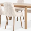 Mesas De Comedor|Conjuntos De Comedor>JYSK MEJLSKOV + JONSTRUPMesa MEJLSKOV L180 roble + 4 JONSTRUP felpa blanco crudo