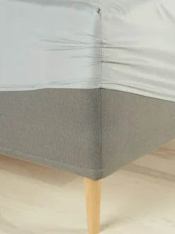 Sábanas Para Colchones|Sábanas Para Toppers>JYSK MIRIAMBASICSábana bajera ajustable microfibra MIRIAM 90x200x25 Gris