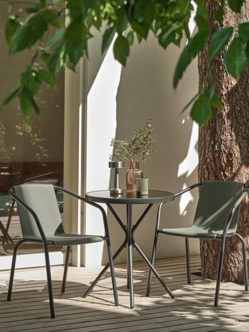 Sillas De Jardín>JYSK MODUMSilla apilable MODUM Verde oliva