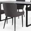 Mesas De Comedor|Conjuntos De Comedor>JYSK MOSELUND + PEBRINGEMesa MOSELUND L180 cerámica + 4 PEBRINGE gris/negro