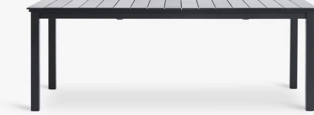 Conjuntos Mesa Y Sillas De Jardín>JYSK MOSS + AIDTMesa MOSS L214/315 gris + 4 sillas AIDT negro